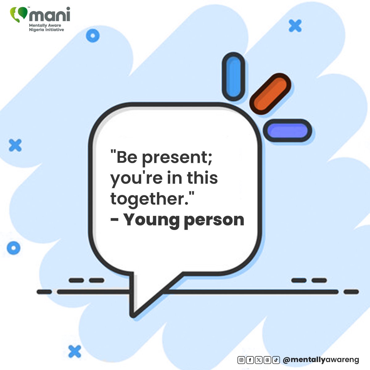 As parents, guardians or loved ones, be present, listen and be there. 

To learn more about this, Kindly click on the link in our bio to download the full document 
orygen.org.au/chatsafe/Resou…

#ChatSafe @Chatsafe_au 
#SafeLanguages
#SafeContentOnline
#MANI