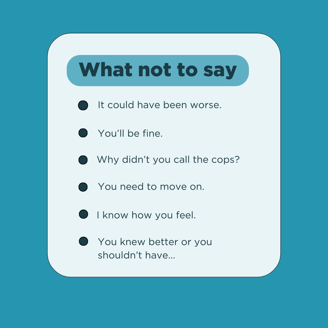 Here's some helpful tips when talking to a survivor. #SAAM