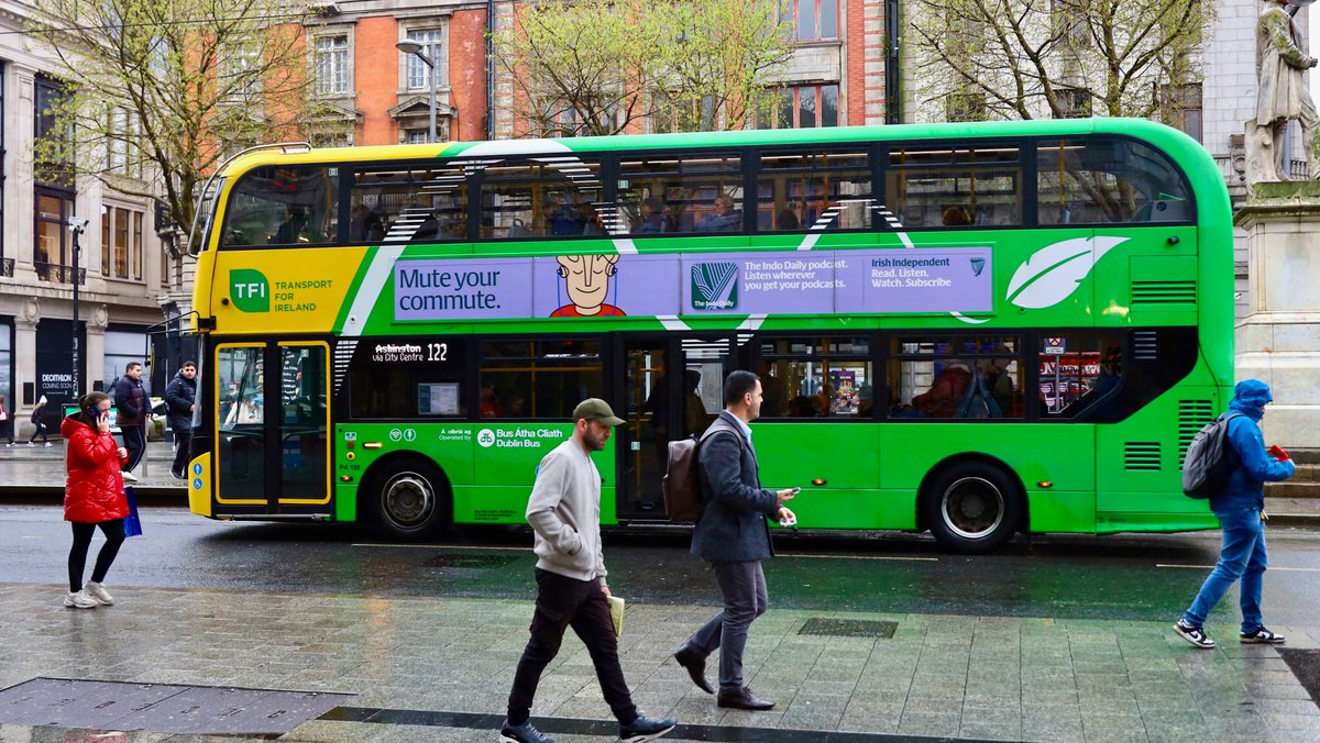 Cut through the clutter 10 feet in the air with @dublinbusnews Supersides ✨ Project your message to thousands of people walking up and down our busy streets 💙 #outdoor #transit