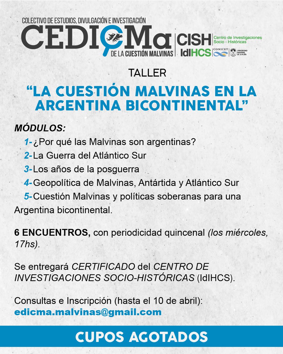 EdICMa1's tweet photo. Se agotaron los cupos para participar de nuestro Taller con más de 50 estudiantes inscriptos/as. Nos entusiasma el gran interés suscitado y asumimos con compromiso el desafío de brindar una instancia malvinera de aprendizaje y debate colectivo a la altura de las expectativas. https://t.co/dFPq4Io5yC