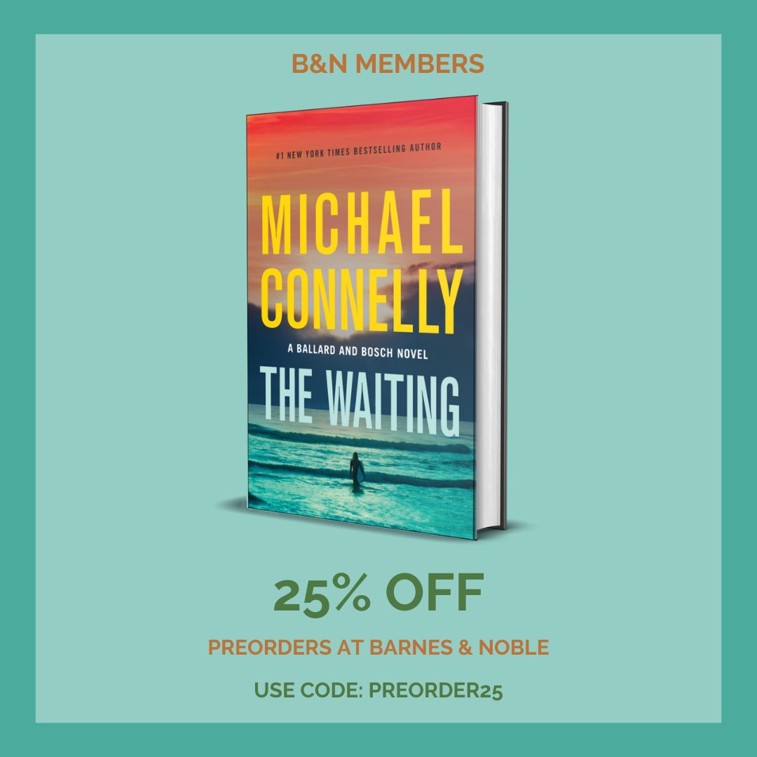Hey Barnes & Noble Members: get 25% off pre-orders right now on hardcovers, audiobooks, and eBooks. You can pre-order THE WAITING and get this deal - just use code PREORDER25 at checkout. (Premium members get an additional 10% off.) #BNpreorder @BNBuzz barnesandnoble.com/w/the-waiting-…
