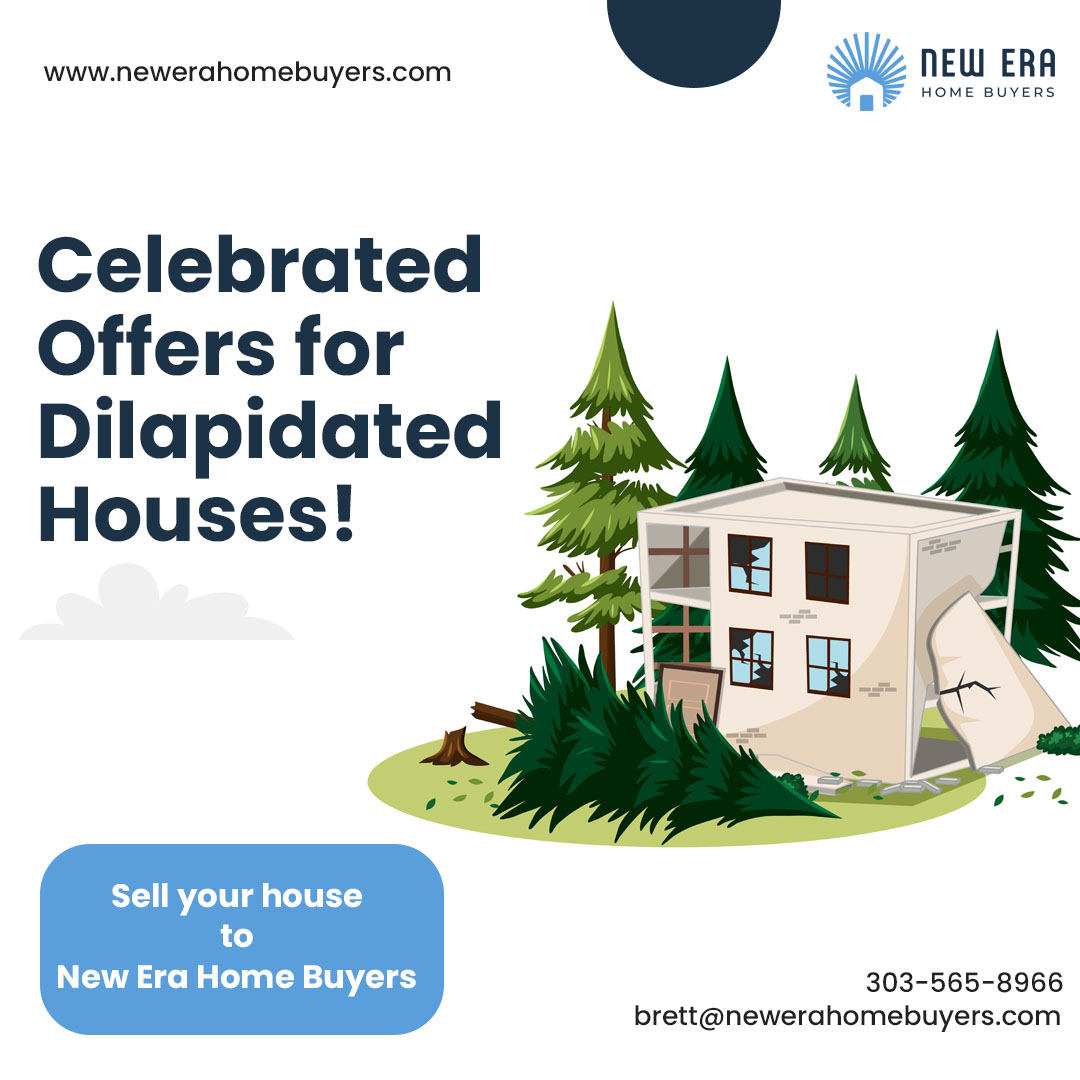 Don't accept your dilapidated house being offered for less than its real value. Sell your house to New Era Home Buyers. Whether your house is damaged or in need of serious repairs doesn't matter; we will buy it from you. Visit us at newerahomebuyers.com. #cashhomebuyers