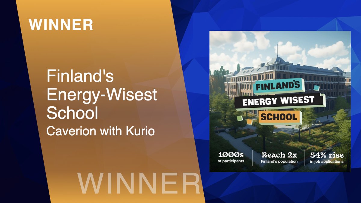 #In2SABRE EMEA Winner: GAMING IN THE METAVERSE - Finland's Energy-Wisest School - Caverion with @Kurio_Marketing