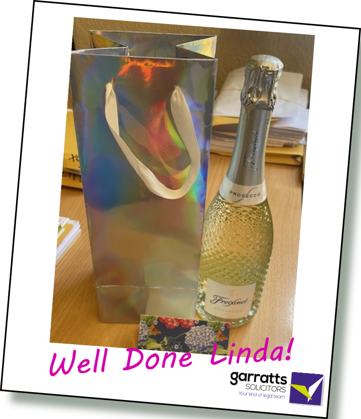 Linda at our Stalybridge Office has received a lovely thank you gift from a happy client. Great work Linda! garrattssolicitors.co.uk #happyclient #localsolicitors