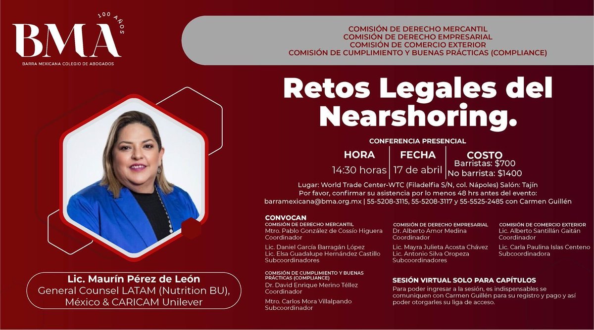 PabloGdeC's tweet photo. ¡Hoy tenemos la sesión con la directora jurídica de Unilever! Quedan cordialmente invitados ⁦@BMA_Abogados⁩ https://t.co/3h2aK56OUN