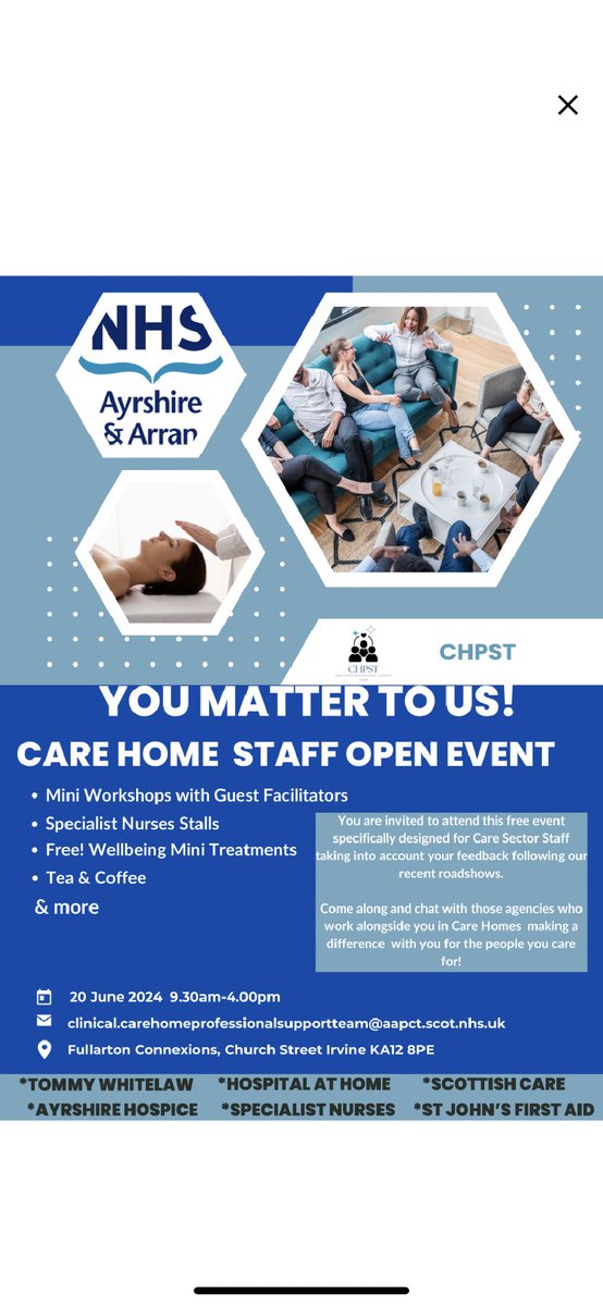 Just working on the @NHSaaa Care Home Professional Support Team “You Matter to Us Day” for staff working in Care Homes within Ayrshire and Arran