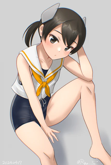 しーちゃん#艦これ版深夜の真剣お絵描き60分一本勝負#艦これ版真剣お絵描き60分一本勝負_20240417 