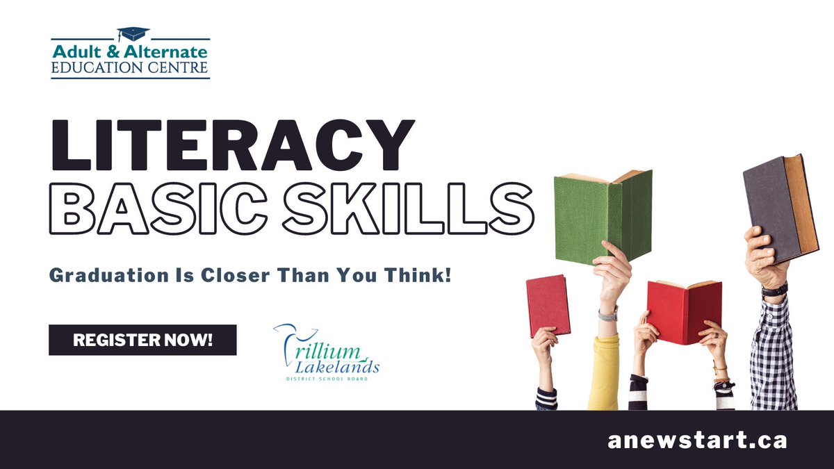 Improve your reading, writing, math and computer skills to achieve your secondary, post-secondary, apprenticeship or employment goals.     

Literacy Basic Skills is offered through the #Lindsay AAEC!     

Call 705-324-1564 to book an assessment today!  #anewstart
