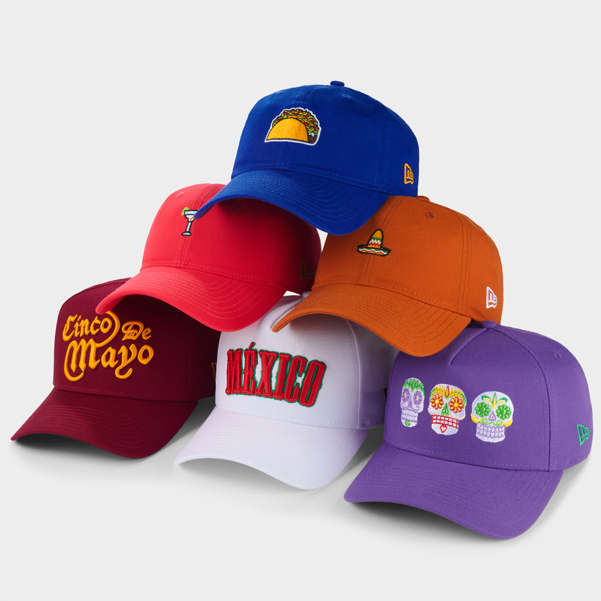 Gear up for Cinco de Mayo with bright colors and fun designs in 59FIFTYs, 9TWENTYs, and select apparel. Check out familiar favorites and new styles now at New Era Cap. newer.ac/CincodeMayo24