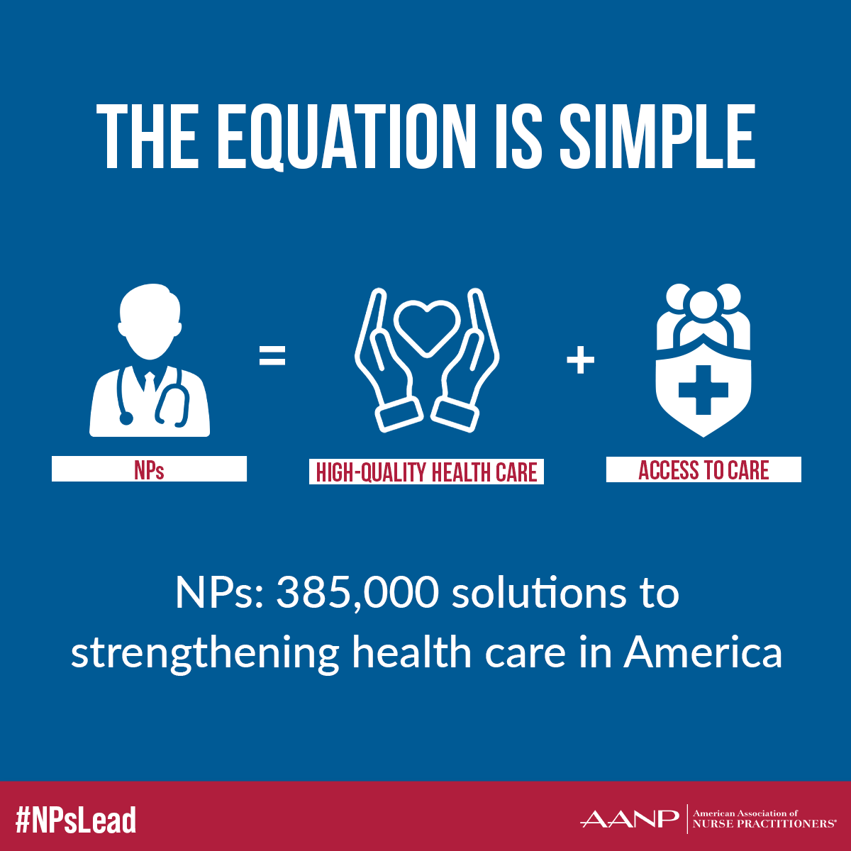 NPs offer 385,000 solutions for strengthening health care in the U.S. Read on to learn more about the important work done by these incredible health care providers: bit.ly/nps-lead. #NPsLead