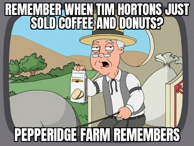 @TimHortons is now selling flatbread pizzas? What's next? Chinese food?... 🤣🙄 #timhortons #timhortonscanada #coffee #donuts #pepperidgefarmremembers #enoughalready