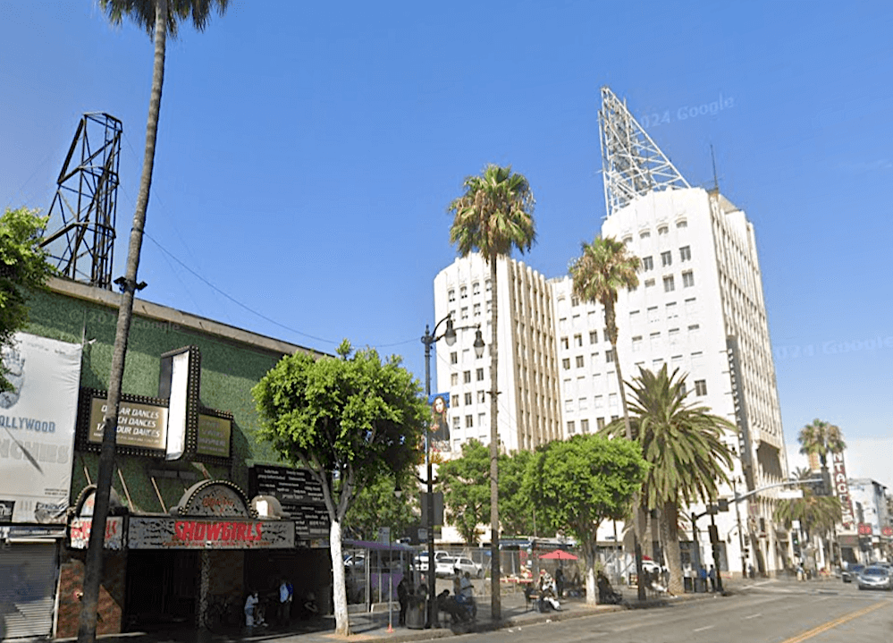 This was roughly that view in August 2022. Both the Equitable Building and the Pantages Theatre are still there.