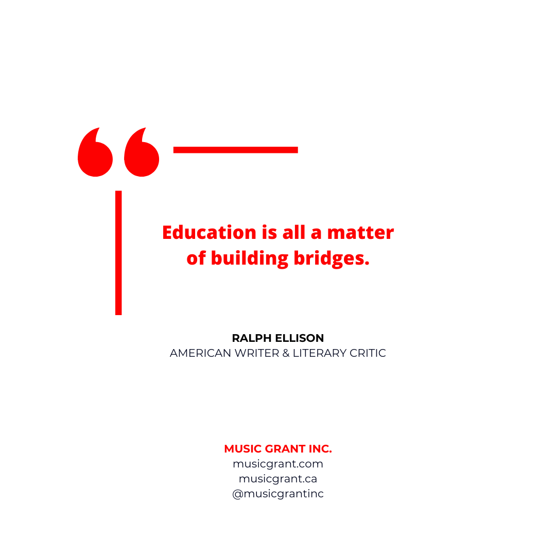 #QOTD

“Music Grant Inc. is your bridge to grants for music!” -MGI

@musicgrantinc

#MusicGrantInc #MusicGrant #MGI #Bridge #Music #Funding #Gap #Writing #MusicIndustry #Government #Artist #Creator #Cultural #Business #Worldwide #RalphEllison #American #Writer #Literary #Critic