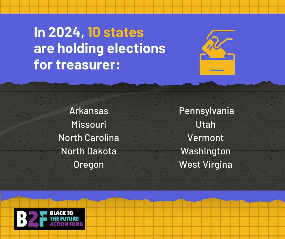 State treasurers play a key role in maintaining the financial stability of their state. They are responsible for investing and raising money on behalf of the state and their decisions can impact funding for state services and projects. #DownBallot #BlacktotheBallot