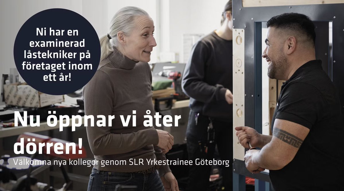 Bli låstekniker på ett år. Anmäl dig till SLR Yrkestrainee i Göteborg #integration #inkludering #mångfald #trainee #Götegorg #SLR @TidnArbetsliv @seARBETSMARKNAD @Arbetsvarlden @SobonaSverige @arbetsmarkdep @Fastighetsv @fastighetstidn @Arbetsformed  mynewsdesk.com/se/slr-sverige…