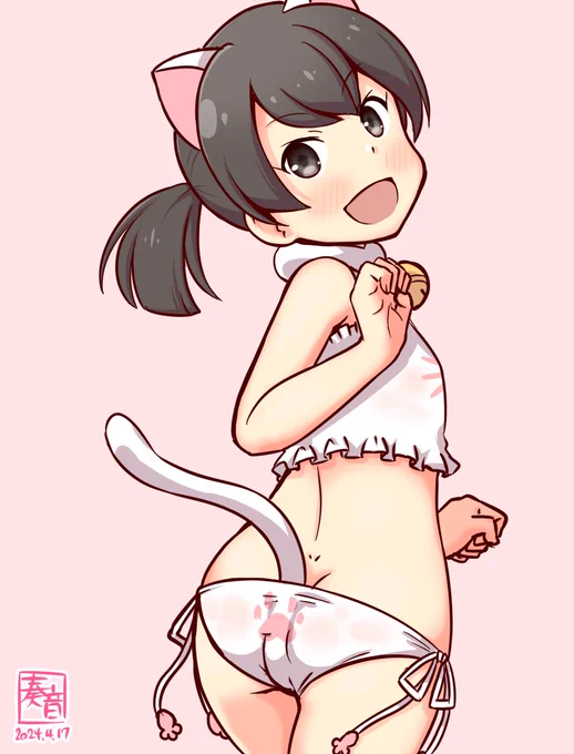 「え? またこのあたしをご指名? じゃあ、しょーがねーな」#艦これ版真剣お絵描き60分一本勝負_20240417#伊41 