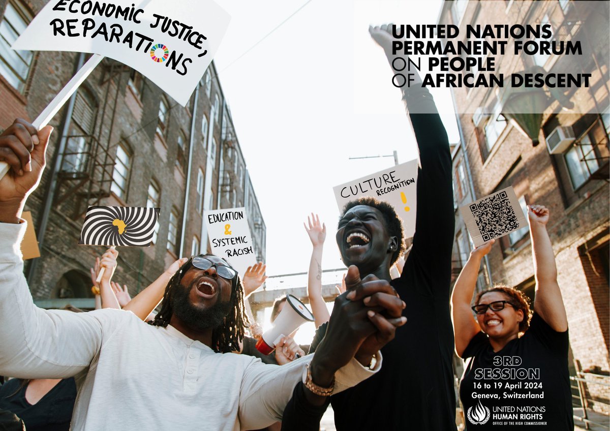 The 3rd session of the UN Permanent Forum on People of African Descent is currently under way in Geneva. The focus is systemic racism, reparatory justice and sustainable development. 

Full schedule at: thirdsessionpfpad2024.sched.com