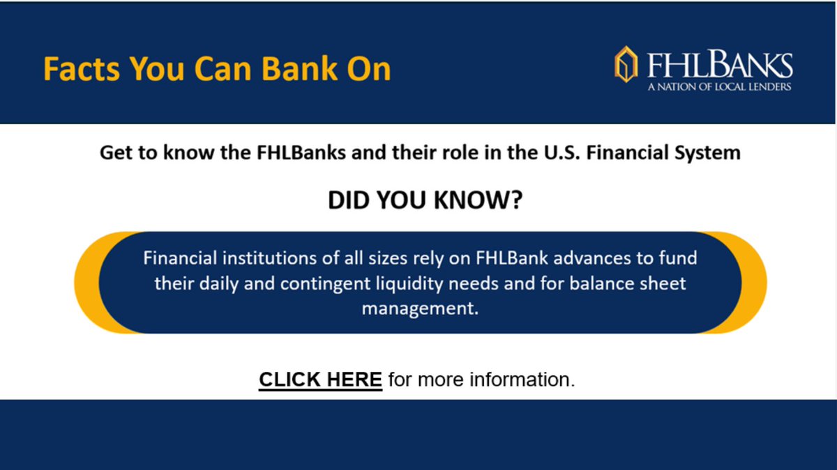 This #CommunityBankingMonth, the @FHLBanksVoice FHLBank Brief Newsletter highlights the System’s longstanding partnership with community banks – the cornerstone of local economic development. Read the latest edition here: bit.ly/44hqy5P #FactsYouCanBankOn #FHLBankBrief