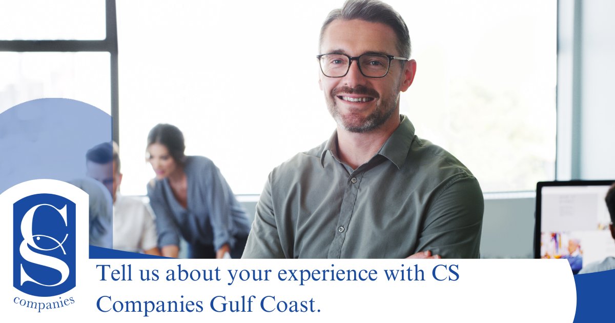 CS_Companies's tweet image. 💬 We value your feedback! Share your experience with CS Companies Gulf Coast and let us know how we can continue to serve you better. 

Employee Review: nsl.ink/di9S  
#FindEmployees #RequestTalent #CSCompanies