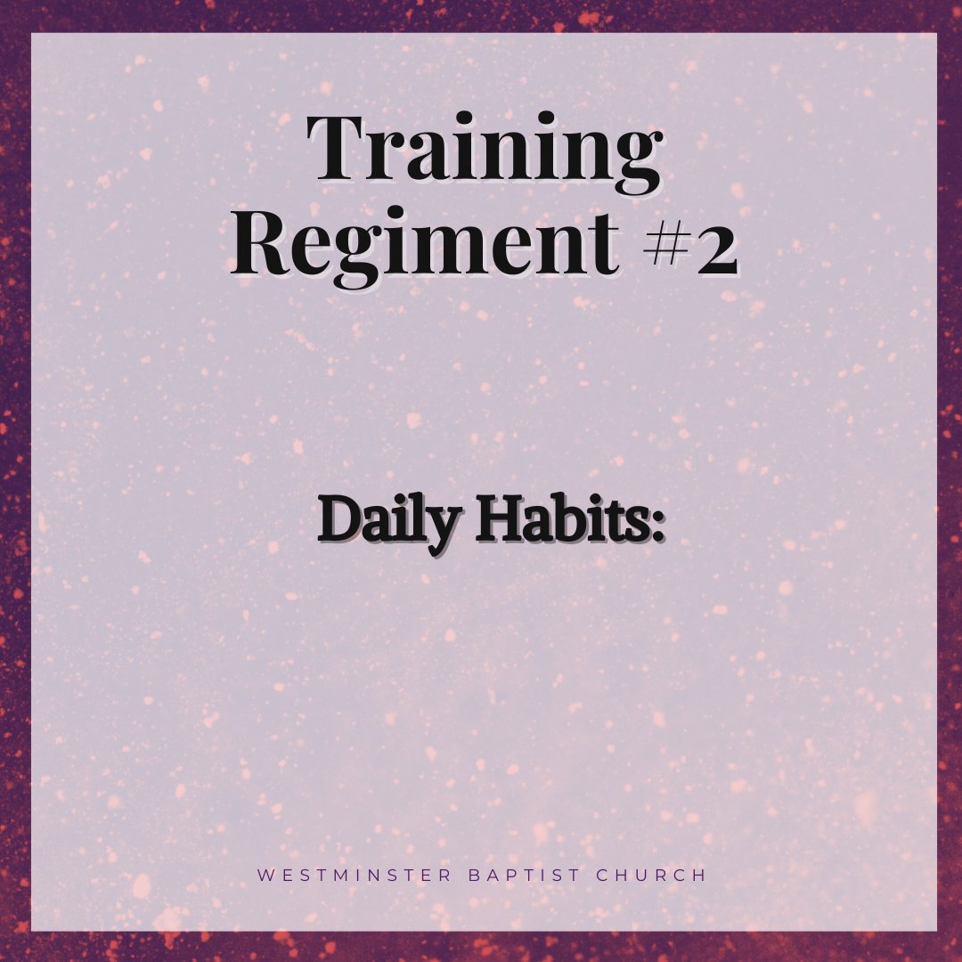 Training Regiment #1-Daily Habits: (1) Work Hard (2) Honor God (3) Fight Tech (4) Give thanks for what you have (5) Get in bed 7 hours before you need to wake up (6) Eat in a biblical way (7) Pray about the sabbath (8) Journal to God. 💜𝙹𝙴𝚂𝚄𝚂 𝚂𝙴𝚁𝙸𝙴𝚂 ◀ ＨΞＢＲΞＷＳ ▶