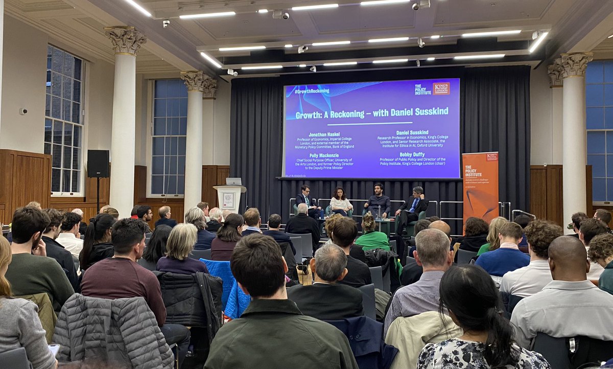 @danielsusskind Many thanks to our speakers – @danielsusskind, @pollymackenzie, @haskelecon & @BobbyDuffyKings – for their contributions tonight. Catch up on the discussion here ➡️ youtube.com/live/hFPm1kLj2… Find out more about Daniel’s book 'Growth: A Reckoning' ➡️ penguin.co.uk/books/446381/g…