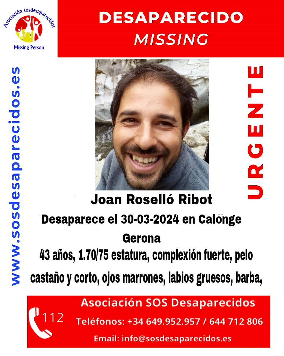 🆘DESAPARECIDO
#desaparecido #sosdesaparecidos #Missing #España #Calonge #Girona
Fuente: sosdesaparecidos
Síguenos <a href="/sosdesaparecido/">ALERTA DESAPARECIDOS</a>