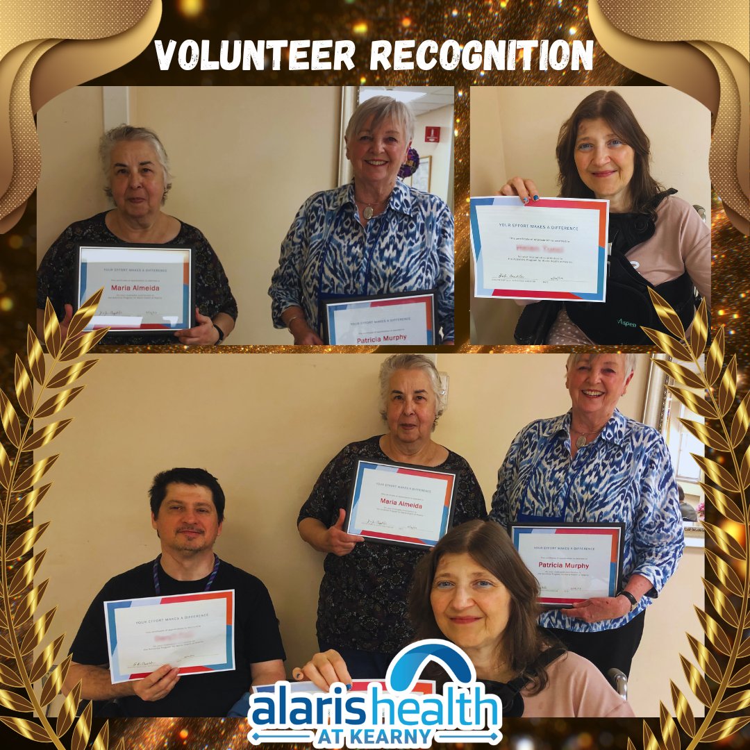 🎉 Alaris Health at Kearny celebrated its volunteers with receptions, expressing gratitude for the support from Kearny HS, resident volunteers, new network members, and the dedicated Volunteer Ombudsman. Their commitment is invaluable. #VolunteerAppreciation 🙏🌟