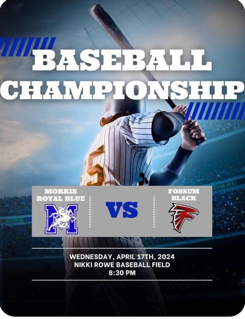 Come out to support our Elevate Stallions Baseball Team at today’s championship game!!! Let’s go Stallions!!! 💙🤍 #morrispride #misd #districtofchampions