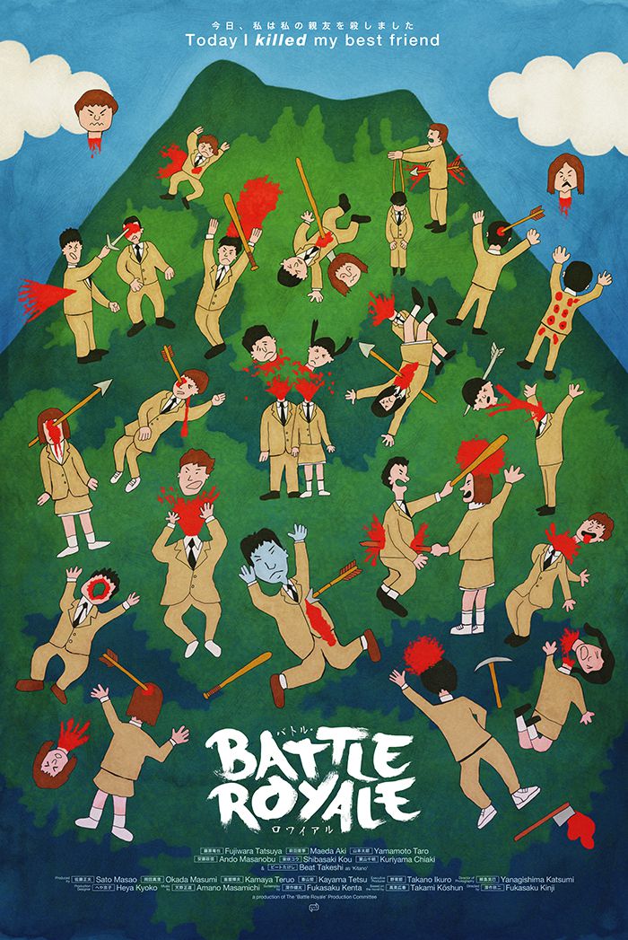 this poster of battle royale (2000)