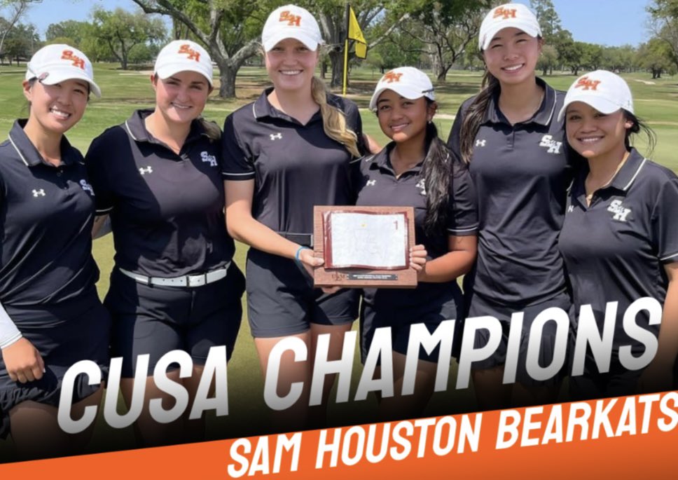 Sports of SHSU (@sportsofshsu) on Twitter photo The Sam Houston Bearkats are the 2024 CUSA Women’s Golf Champions winning the tournament by 14 strokes!
Congrats to <a href="/BearkatsWGolf/">Sam Houston Women’s Golf</a>! The Sam Houston Bearkats are the 2024 CUSA Women’s Golf Champions winning the tournament by 14 strokes!
Congrats to <a href="/BearkatsWGolf/">Sam Houston Women’s Golf</a>!