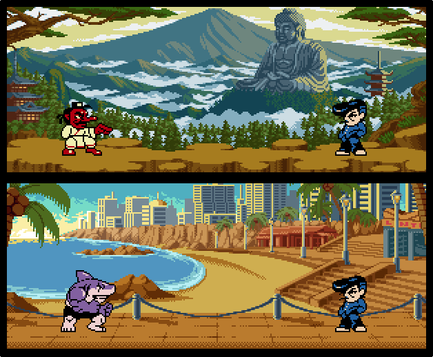 _Gabrielfer's tweet photo. We have now two stages done!!!

Colors and minor details can still be changed, as I've received some feedbacks on things to add to make the beach scene more alive, and I still plan to add it!

Tell me what you think!! https://t.co/0EGcofUaTv