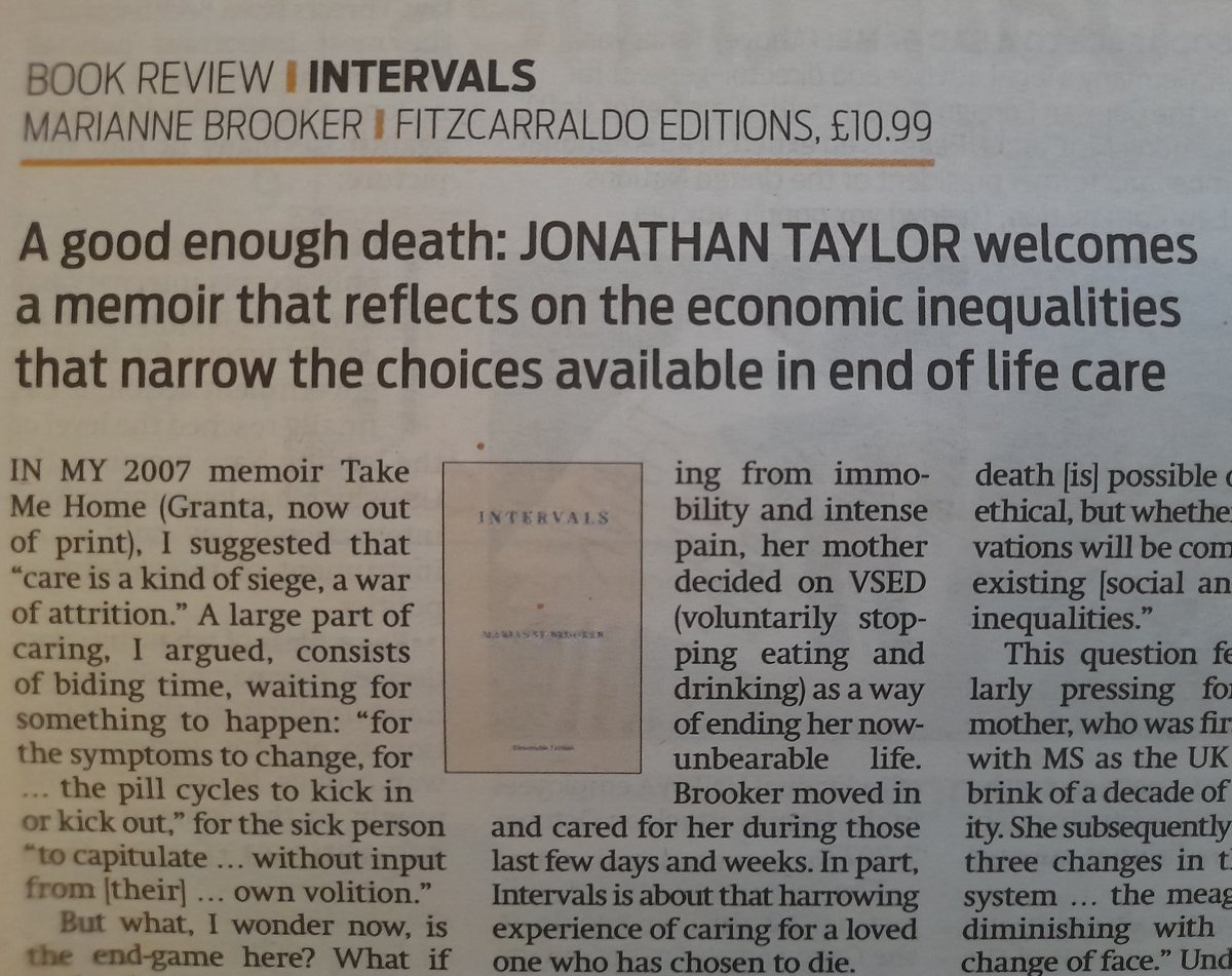 Here's my review of 'Intervals' by @AnnieBrooker_ in today's @M_Star_Online The whole review is also available here: morningstaronline.co.uk/article/good-e… @FitzcarraldoEds @cwaleicester @EverybodyReview @FiveLeavesBooks @UoLEnglish @UoLDWL