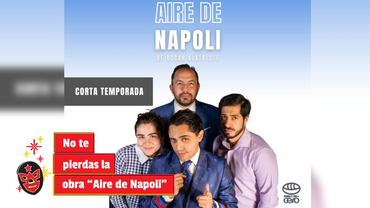 Alejandro Cancino y @GonCuriel nos invitaron a ver “Aire de Napoli”🎭 Una comedia sobre sueños frustrados, el anhelo de superación y falta de oportunidades, que busca cuestionarnos el verdadero significado del éxito Con @TapiaFernanda y @Ciriacoelcharro➡️youtu.be/9jDp2WG2NBo