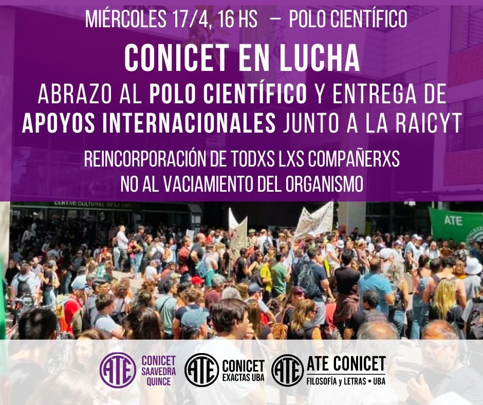 ATE CONICET-Colectivo CONICET de les Trabajadores tweet media