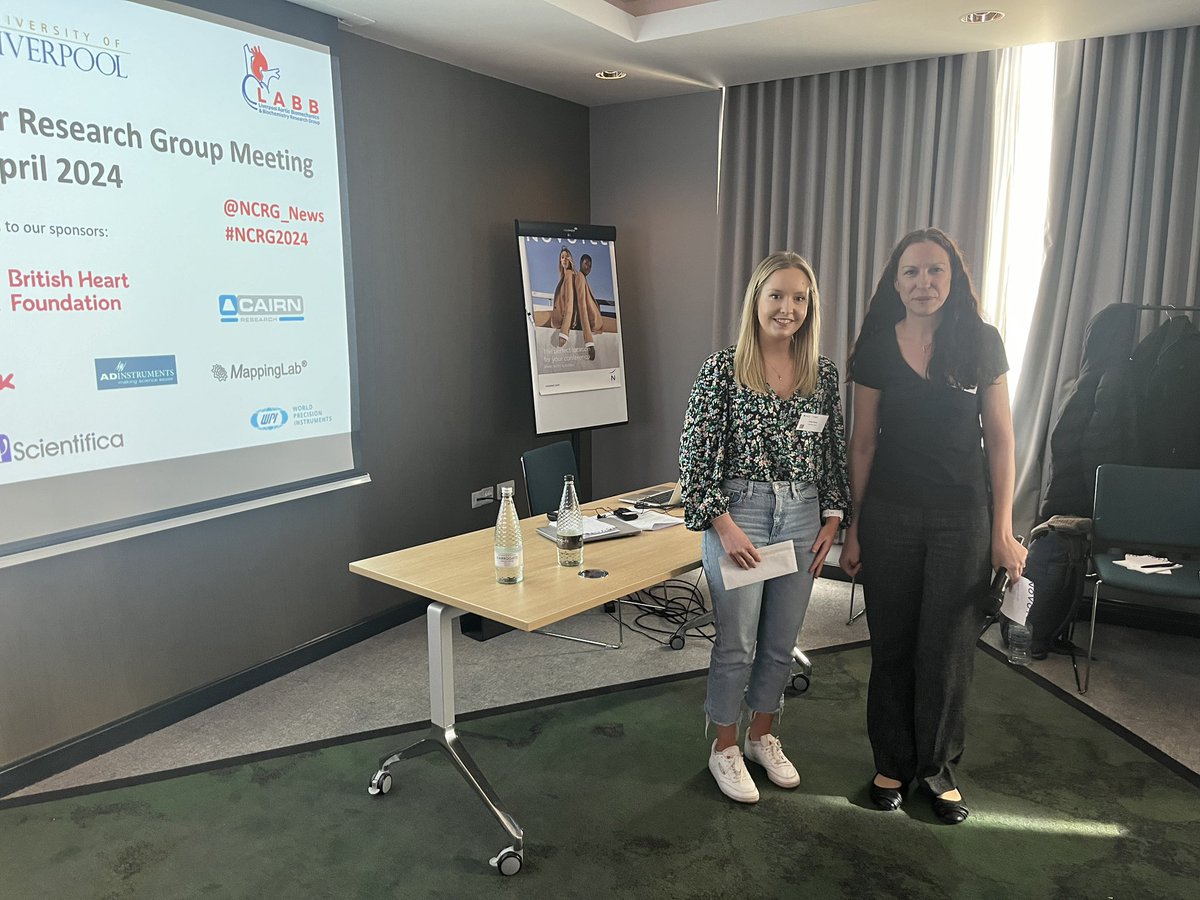 Prize announcements - Best ECR Oral presentation: Sarah Shirley @SarahShirley_05 @LiverpoolCCS @LivUniISMIB , Best Poster @BoginMarinov @livunieng #NCRG2024 . Posters 2nd and 3rd place - Emily Storey @UniversityLeeds and Chloe O’Loughlin @FBMH_UoM #NCRG2024