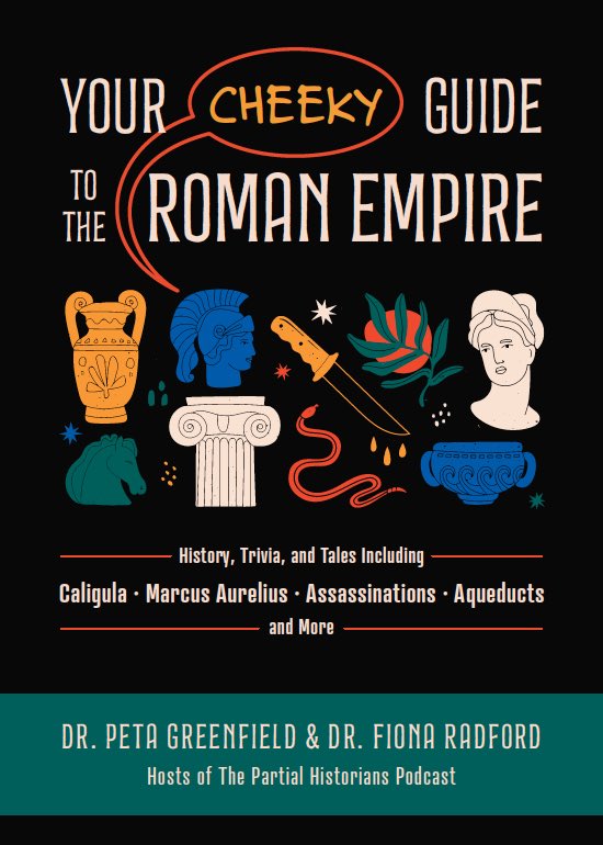 ✨Exciting News✨ We are THRILLED to announce that we will be publishing a new book together. ‘Your Cheeky Guide to the Roman Empire’ will be a quirky tour of some of our favourite parts of history /1