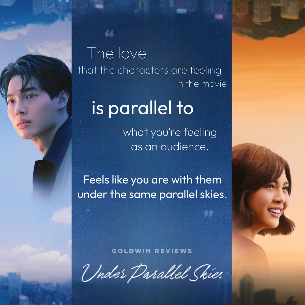 “Feels like you are with them
under the same parallel skies.”

Read full movie review here: goldwinreviews.com/post/under-par…

#UnderParallelSkies #JanellaSalvador #WinMetawin #WinElla @sigridbernardo @superjanella @winmetawin