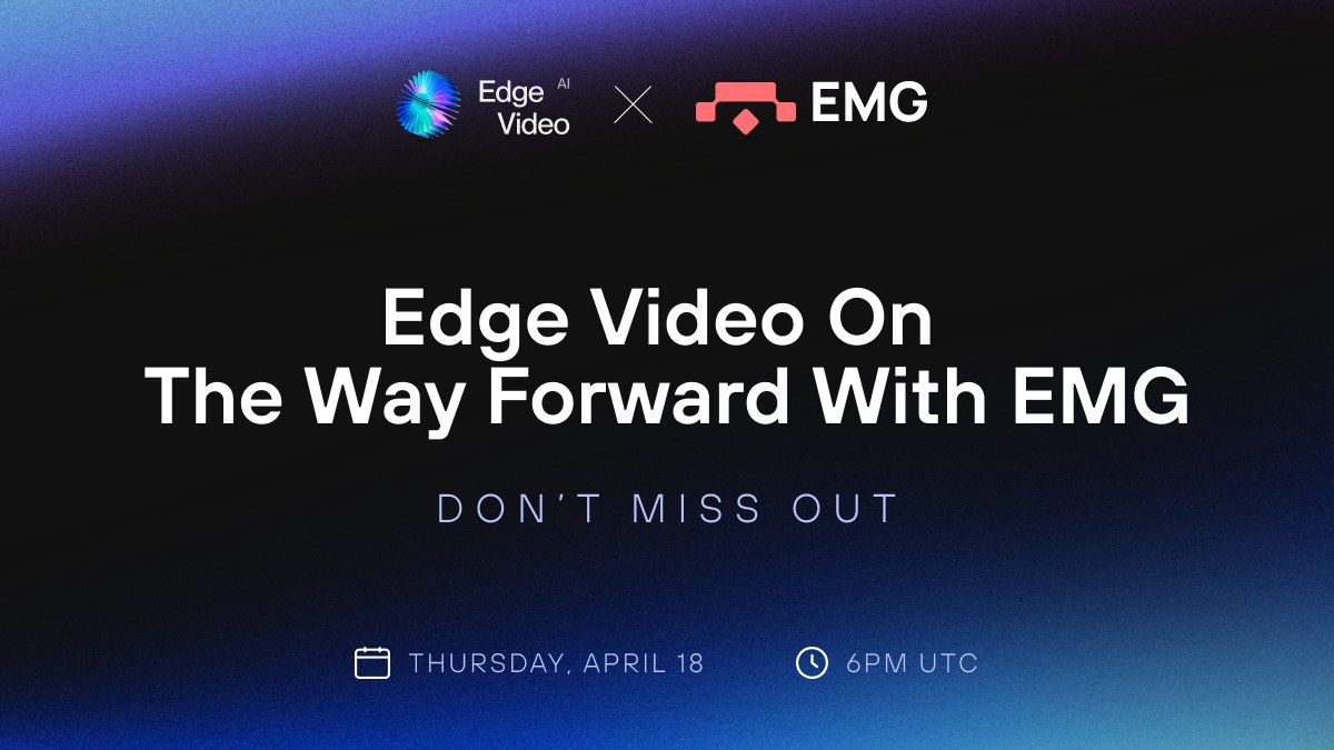 Edge Video is thrilled to be partnered with @EmeldiGroup - The First Web3 Telco & Finance SuperApp. 🔥 Join us tomorrow at 6pm UTC on the 'Way Forward' Twitter Space, where CEO Joe Ward will be talking with EMG on all things Edge! Details found below. 🔽