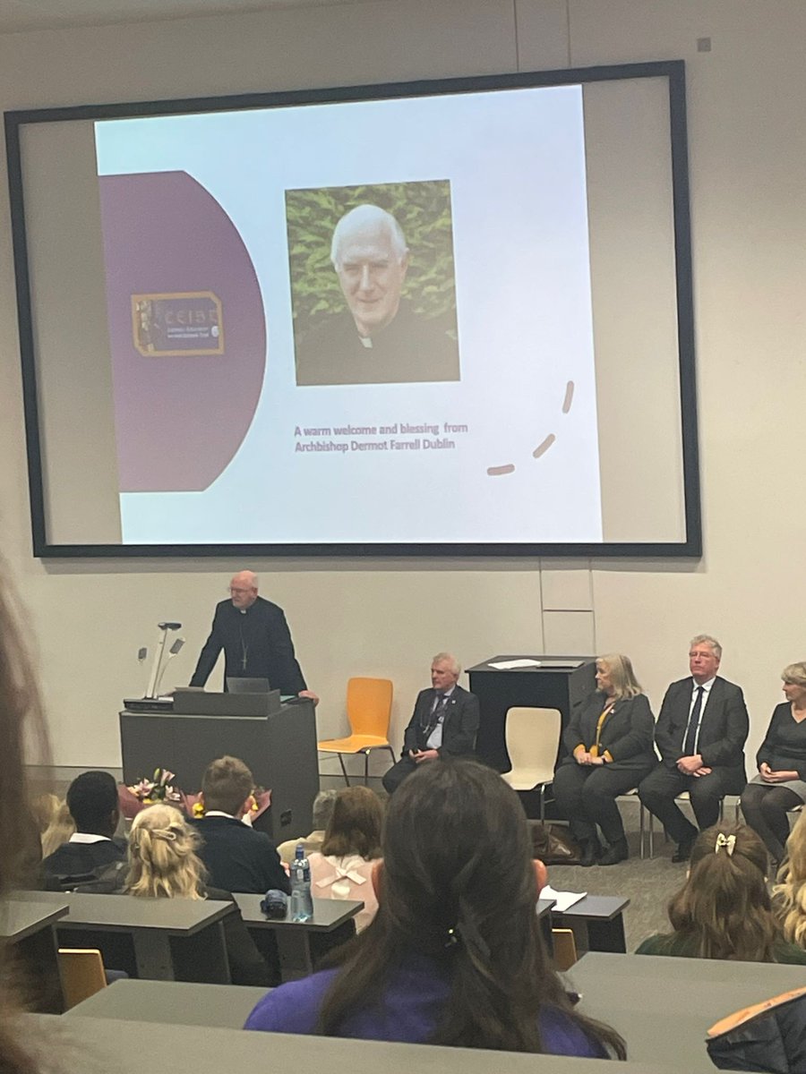 TY students attending the @ceisttrust student leadership annual conference in DCU today. The theme this year was “Making a difference “. During the day, students heard from a number of speakers and other schools about students leading school projects on issues of concern.