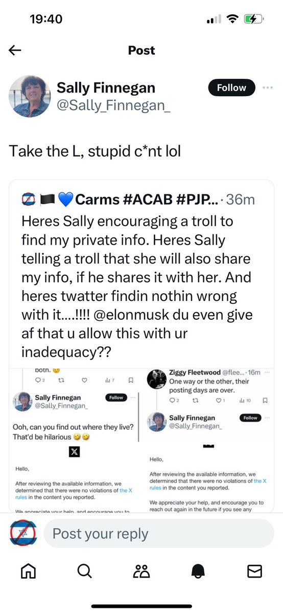 xxCarmxx's tweet photo. And her she is again, to abuse me. https://t.co/qGapU4TWMQ