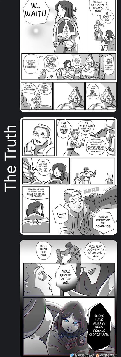 Astellan's tweet photo. la vérité sur les femmes chez les custodes #warhammer40000 https://t.co/iF4Yxchr7t