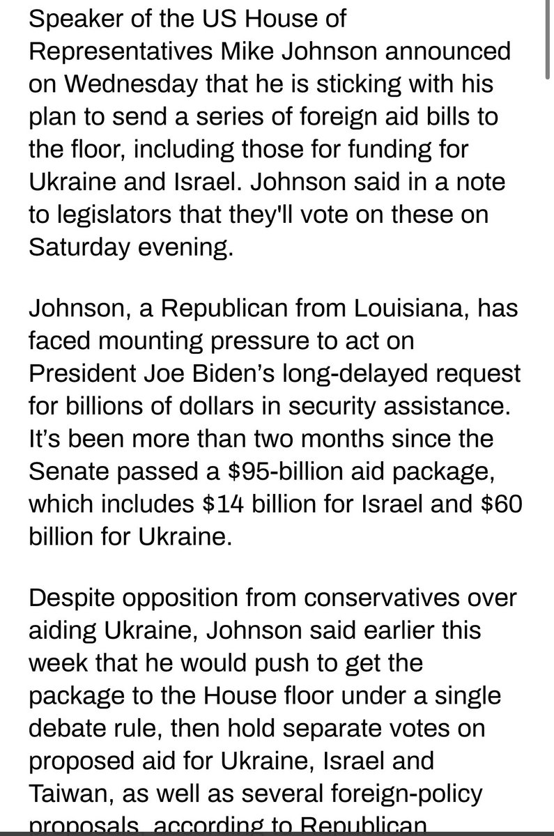 The republicans care more about other nations than America. We cannot defeat the radical left by acting just like them with endless spending. The uniparty is real. #foreignaid #MikeJohnson #Republican