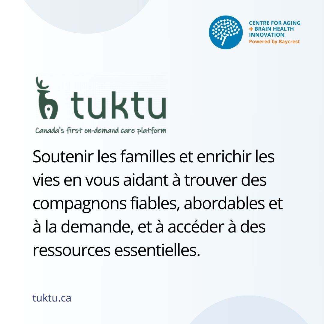 Lisez notre CABHI Agetech : Aging in Place pour en savoir plus. (4/4). CABHI-porfolio des entreprises à suivre dans l'agetech. 🧠Total Life 🏡 @tuktucare