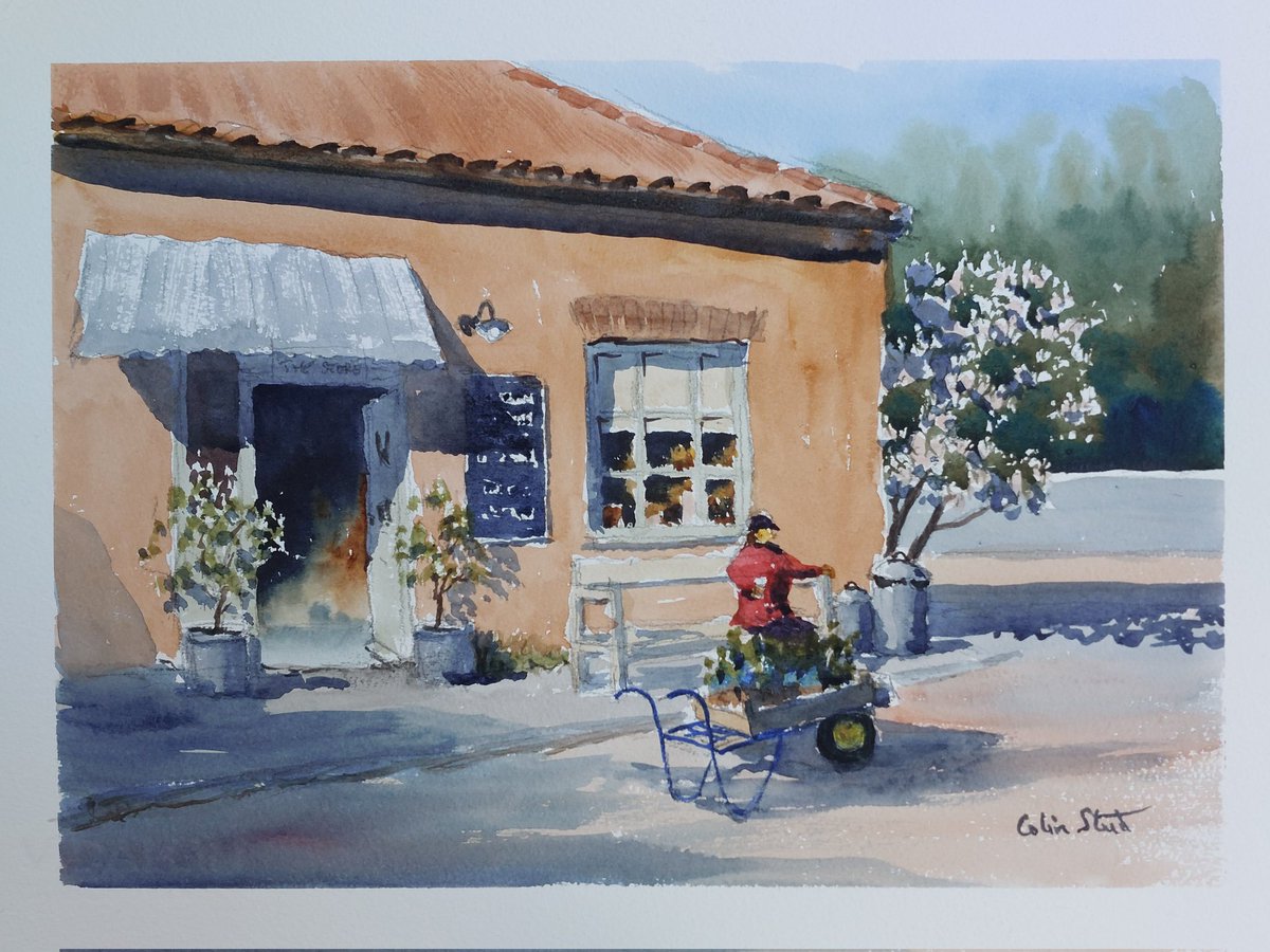 Stiffkey Store, Norfolk. Watch the introduction to my next demonstration on my YouTube art tutorial channel. Click on this link: youtu.be/6PPBbtsMQ-E?si… Or search: Colin-Steed-Artist on YouTube. #colinsteedart #norfolk #art #norfolkliving #watercolor #watercolour #paintersonline