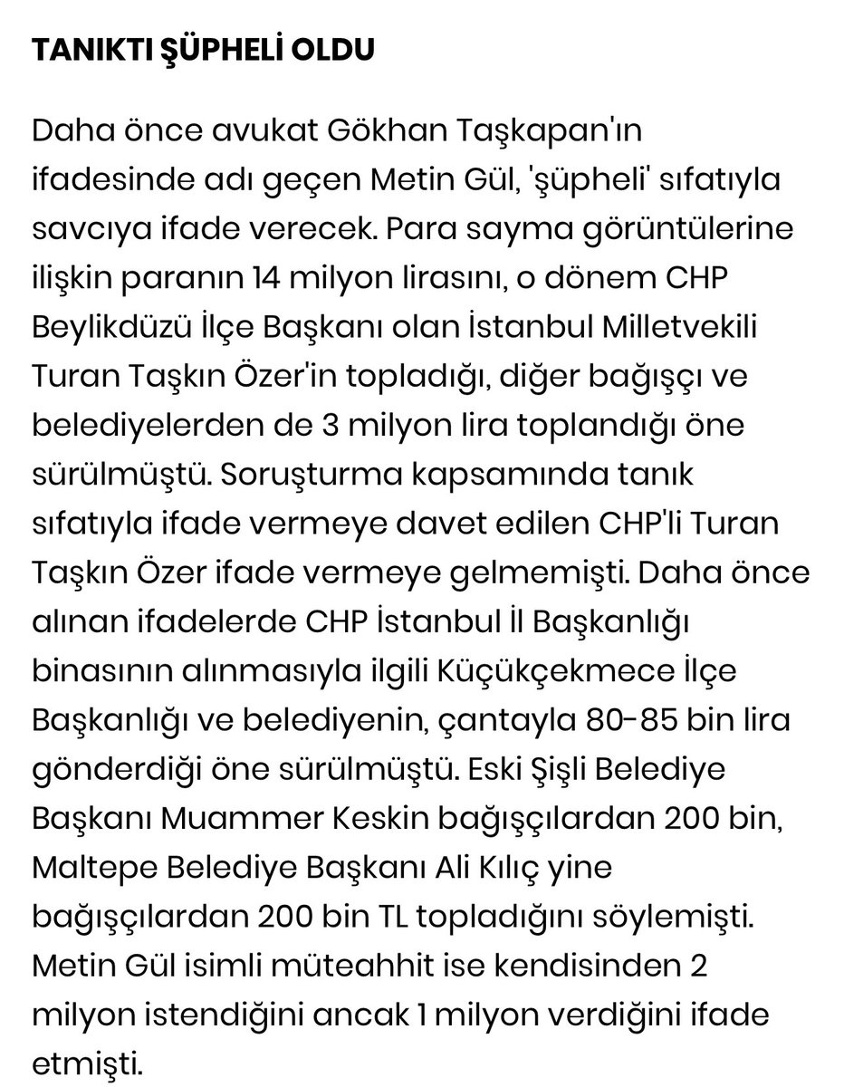 CHP İstanbul İl Başkanlığı’ndan genel merkeze uzanabilecek para kuleleri soruşturması ilerliyor. Savcılık sorularını sormaya başladı😎 “Paraları nereden aldınız?” #BarışArduç #SılaTürkoğlu Manchester City Yaman Kubilay Türkyılmaz