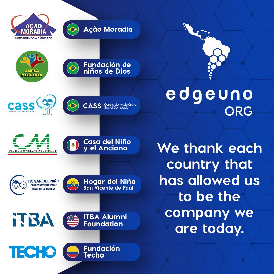 Dedicated to making a difference! 🌟💙 Explore EdgeUno.org, our philanthropic side, committed to give back to our Latin-American community. Our contributions are always thought out to create the biggest impact on the groups that need it most. Join us in building a…