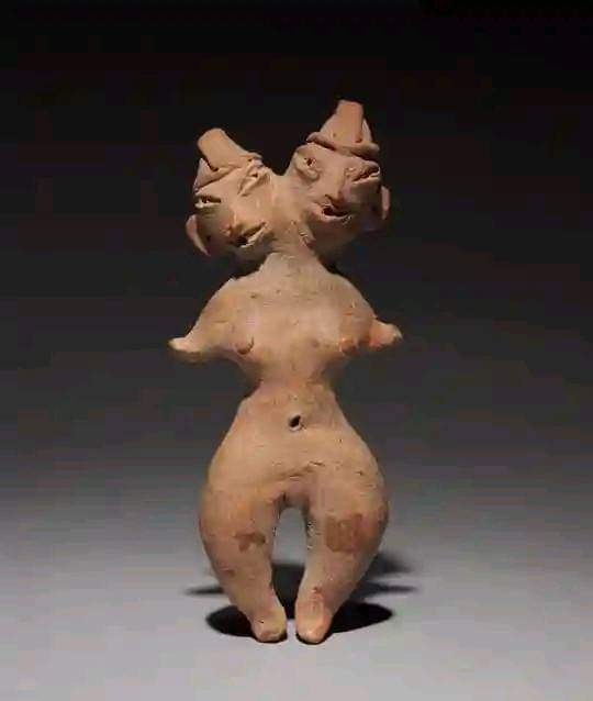 A terracotta figurine of a female with two heads (1200 BC) from Tlatilco, Mexico. 

This artifact is now housed at the Cleveland Museum in Cleveland, Ohio, United States.

#drthehistories