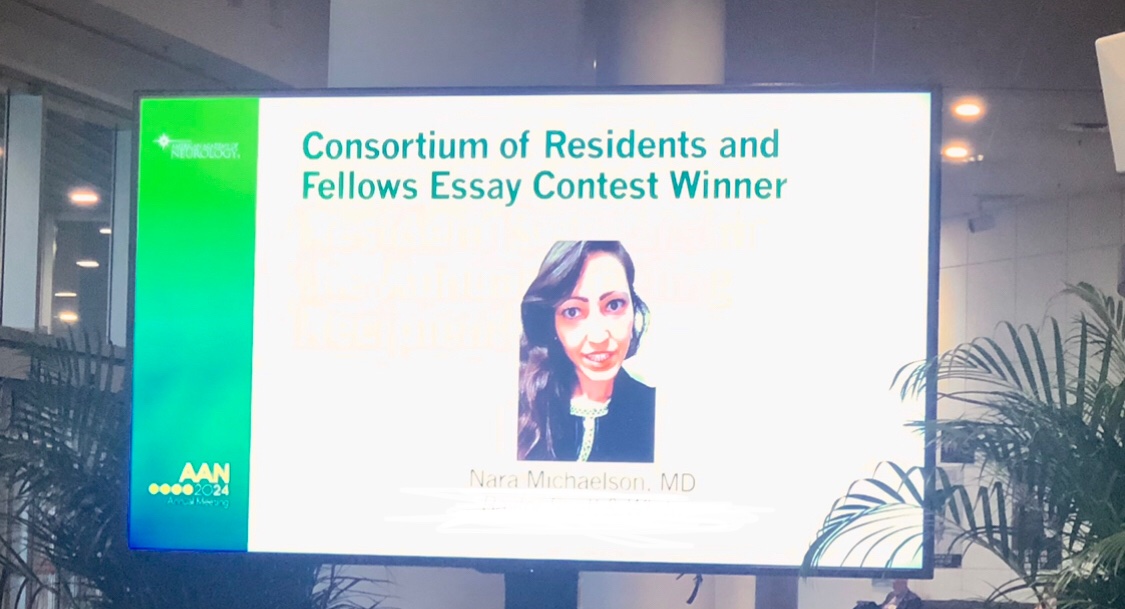 Honored to be named as the Consortium of Residents and Fellows Essay Contest winner. Writing is a wonderful creative outlet for me ✍️🎨 and I love sharing my work 🧠👩🏻‍⚕️ #Neurohumanities @GreenJournal #NeurologyRF