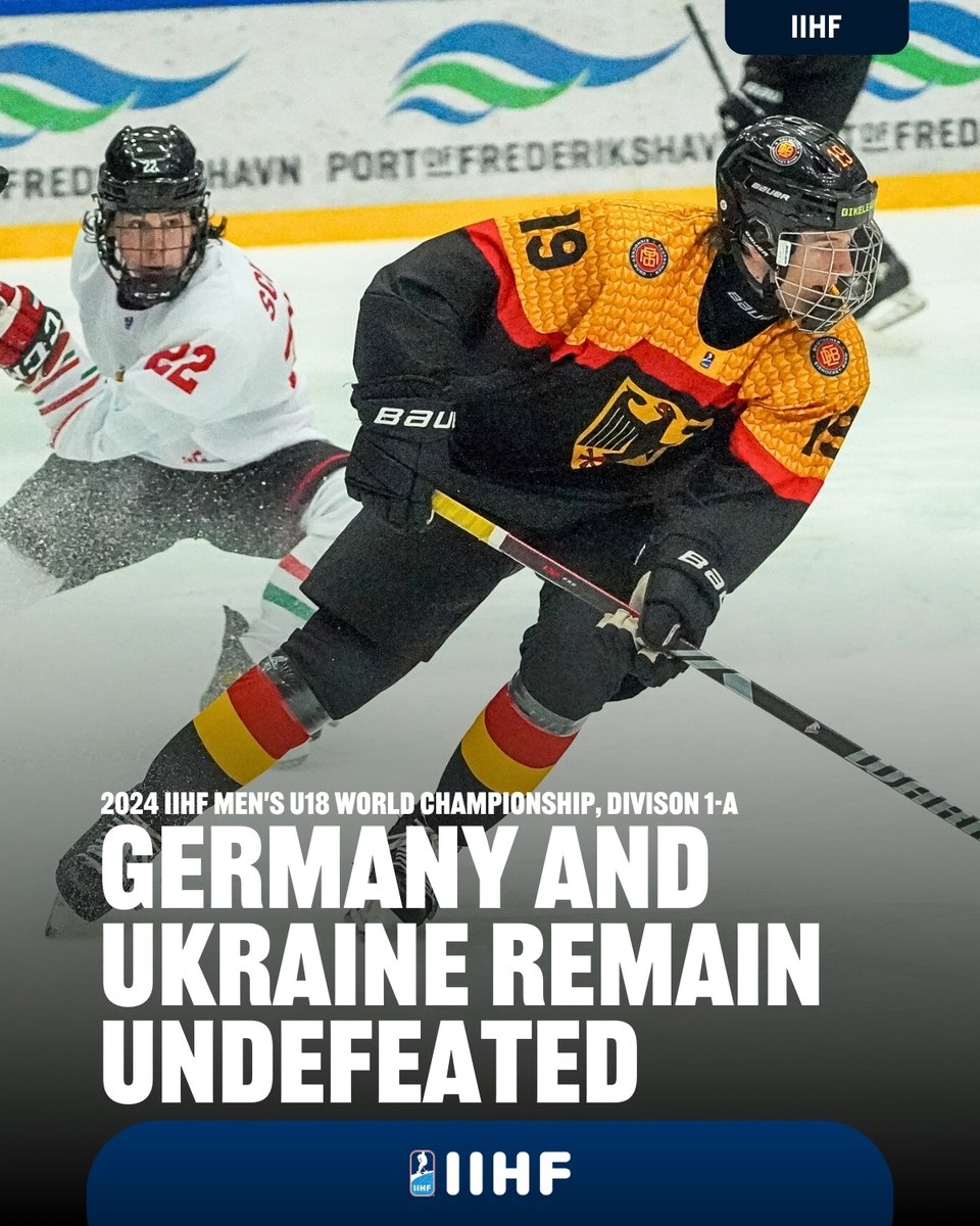 Germany and Hungary continued their winning ways at the 2024 #U18MensWorlds Division 1A.✊ @deb_teams @hockeyhungary Read full Day 2 recap at IIHF.com ⤵️ iihf.com/en/events/2024…