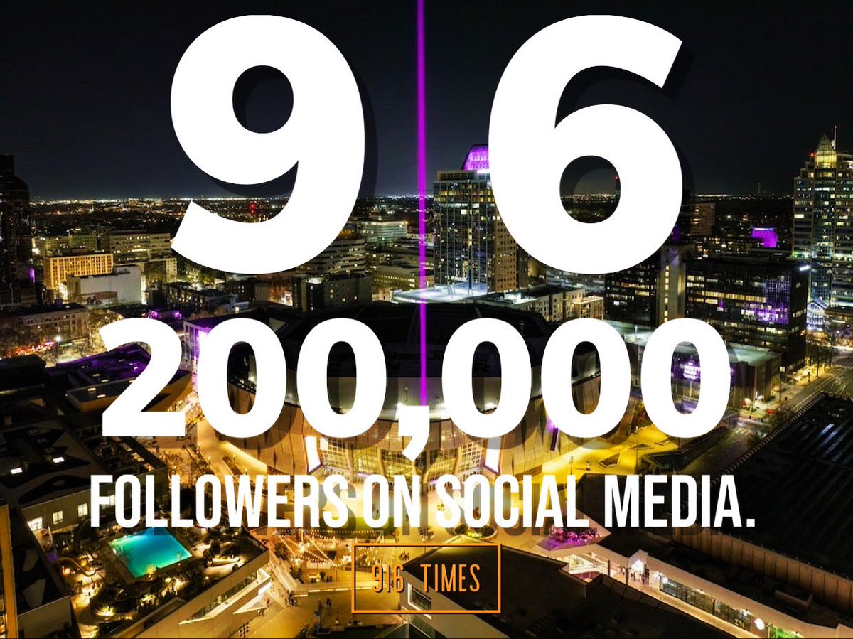 916 TIMES HITS 200,000 FOLLOWERS ✨ 
In less than 3 ½ years, we have now reached over 200,000 followers combined on social media! 🚀
 #sacramento #elkgrove #citrusheights #natomas #galt #roseville #folsom #ranchocordova #southsac #sac #sactown #westsac #westsacramento #oldsac